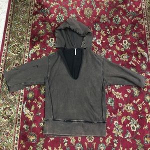Free People Loose Fitting Deconstructed Hoodie